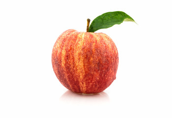 red apple on white background
