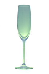 green glass isolated with clipping path.