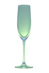 green glass isolated with clipping path.