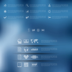 business infographic with unfocused background