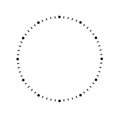 Clock dial with arrows on white background