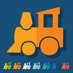 Flat design: childrens train