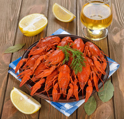 Boiled crayfish