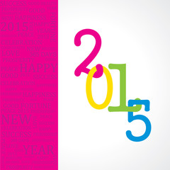 Fototapeta premium Creative greeting for New year 2015