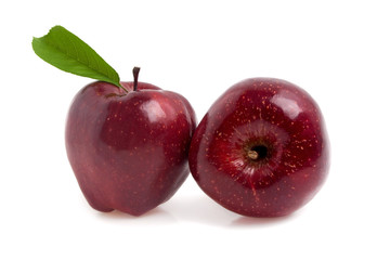 Apples on a white background