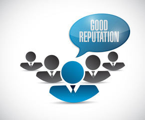 good reputation people network illustration
