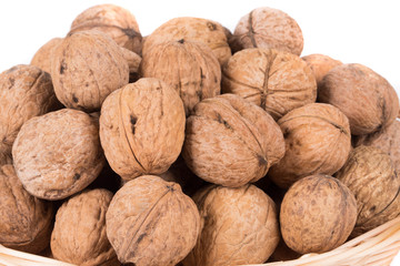 walnuts on basket