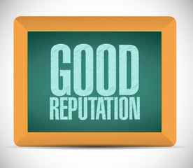good reputation sign illustration design