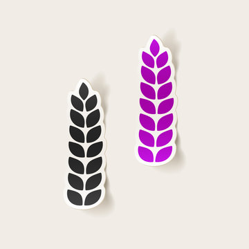 realistic design element: ears of wheat