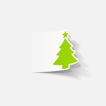 realistic design element: christmas tree