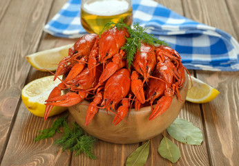 Boiled crayfish