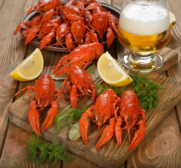 Boiled crayfish