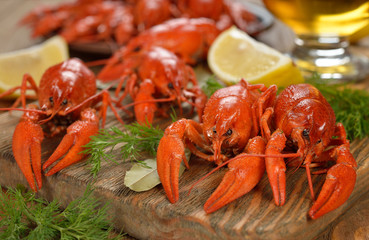 Boiled crayfish
