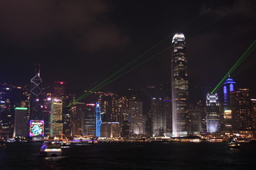Fototapeta na wymiar la nuit à Hong Kong