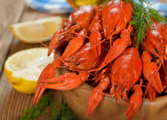 Boiled crayfish