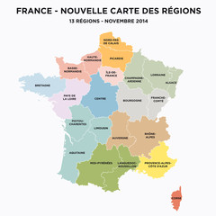 France - Nouvelle carte à 13 régions