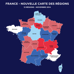 France - Nouvelle carte à 13 régions