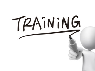 training word written by 3d man