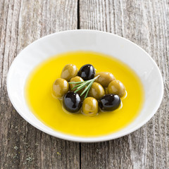 assorted olives in olive oil