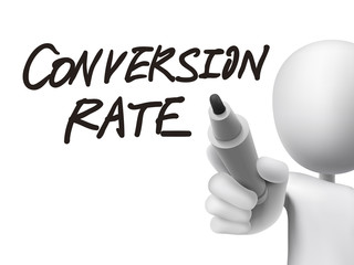 conversion rate words written by 3d man