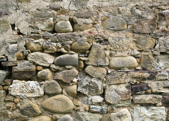 Muro di una vecchi casa diroccata