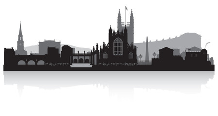 Fototapeta premium Bath city skyline silhouette