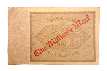 Inflationsgeld Reichsbanknote 1922 Eine Milliarde Mark