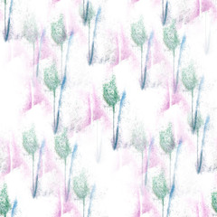 artist  blue, white, green, pink seamless watercolor wallpaper t