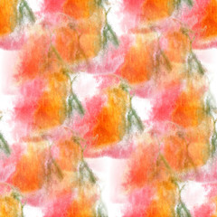 artist  pink, orange, green seamless watercolor wallpaper textur