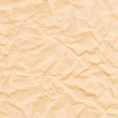 Texture of crumpled sepia paper. Vector