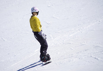 Fototapeta na wymiar snowboardeuse