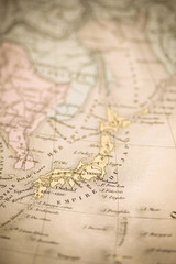 Fototapeta na wymiar 古い世界地図　日本
