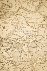Fototapeta na wymiar 古い世界地図　東アジア