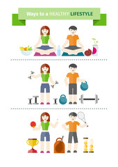 Concept of healthy lifestyle and wellbeing