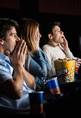 Obraz premium Shocked People Watching Movie