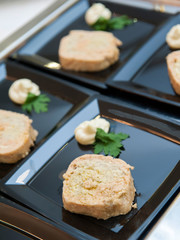 Delicious appetizer canapes