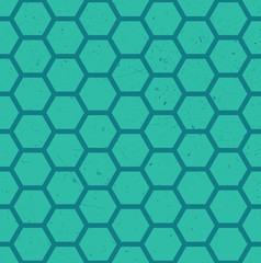 Seamless hexagonal pattern with a grunge texture