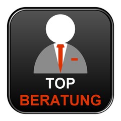 Schwarzer Button: Top Beratung