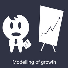 business graph on a flip chart