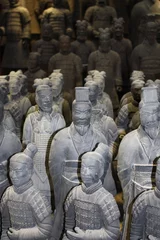 Wandcirkels aluminium Warriors of Terracotta Army in Xian, China © frenta