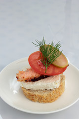 Smoked salmon roll.