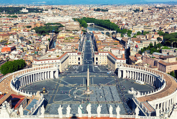 Naklejki  Słynny Plac Świętego Piotra w Watykanie