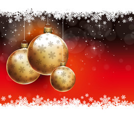 Fond décoration Noël, boules de Noël