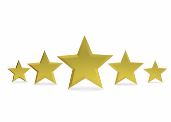 Obraz premium Five Golden Star - 3d