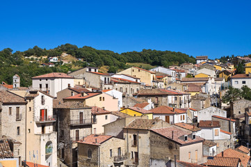 Fototapeta na wymiar Panoramic view of Cancellara. Basilicata. Italy.