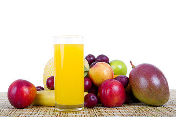 fruits and juice