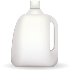 Vector illustration of white plastic bottle