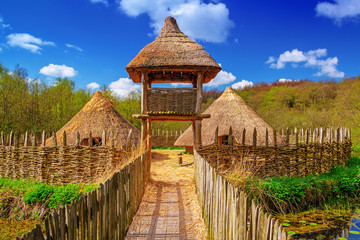 Fototapeta premium Gate to the ancient settlement in Co. Clare, Ireland