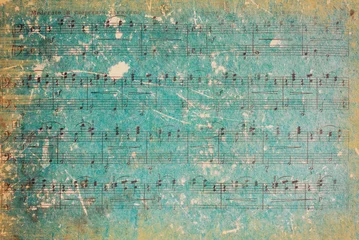 Meubelstickers Uitstekende Achtergrond. Vintage papier. Bladmuziek. © Melashacat