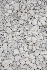 Crushed white stone background